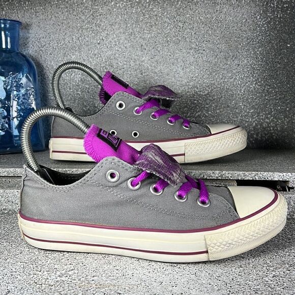 Converse Double Upper Tongue Sneakers Shoes Size 6 - Picture 4 of 9